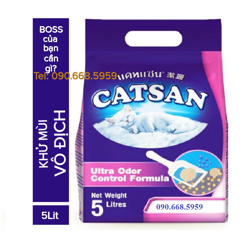 Cát vệ sinh cho mèo Panda tofu đậu nành 6l - Cát siêu khử mùi CATSAN 5L