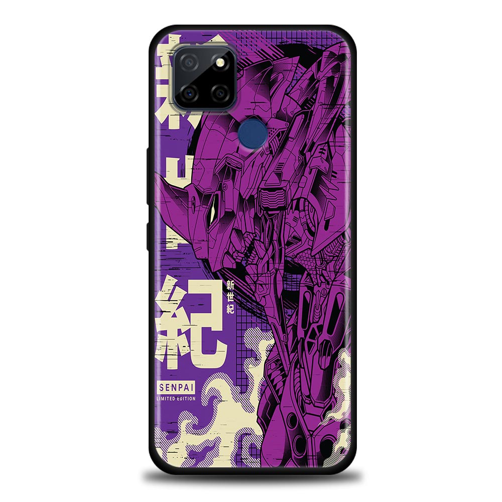 Ốp Điện Thoại Silicon Mềm Viền Đen Hình Neon Genesis Evangelion Cho Oppo A3s A5s A9 A15 A31 A54 A52 Find X2 Reno 3 4 5 6 Pro 5G