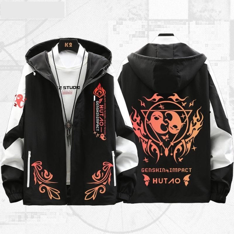 Genshin Impact game surrounding Hu Tao walnut two-dimensional impression clothes men's and women's same sweater jacket jacket autumn and winter