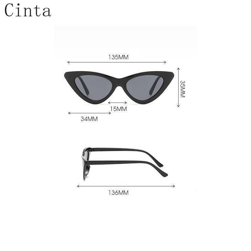 Kính Mát Mắt Mèo Nhỏ Phong Cách Hip hop Thời Trang Cho Nữ