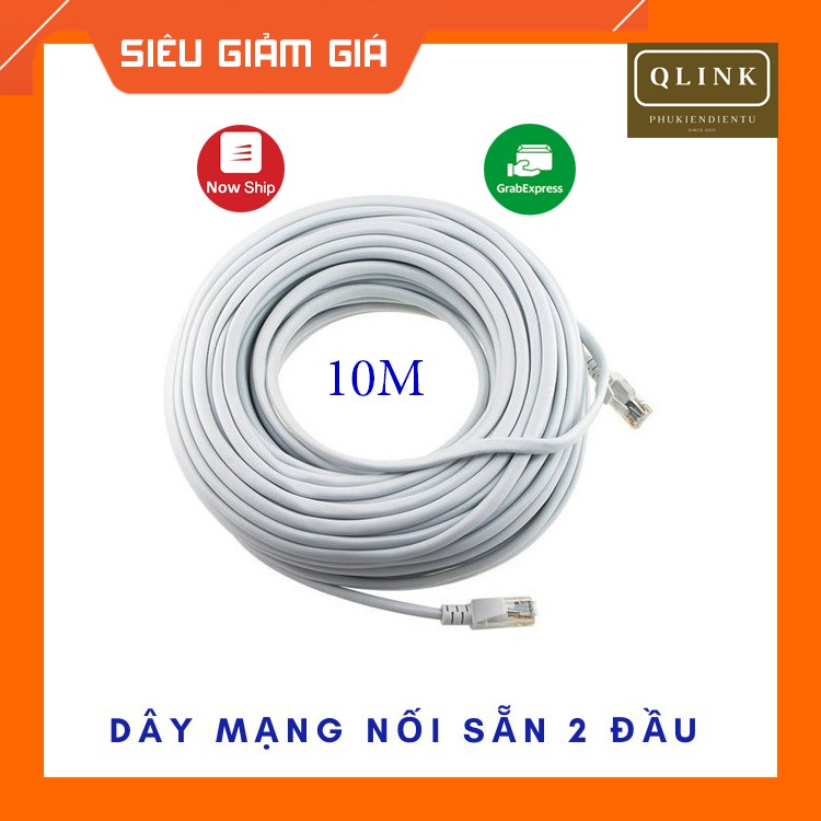 Dây mạng Đúc Máy 2 Đầu 10m 15m 20m 25m 30m 40m 50m 60m Màu Ngẫu Nhiên