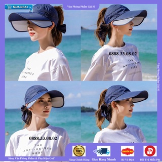 Nón golf, mũ golf vành rộng hở đầu chống tia uv cao cấp dành cho nữ