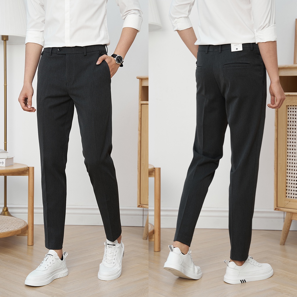 Quần Âu Nam Cao Cấp Local Brand KRIK Form Hàn Quôc Slimfit Không Bai Không Xù 1724