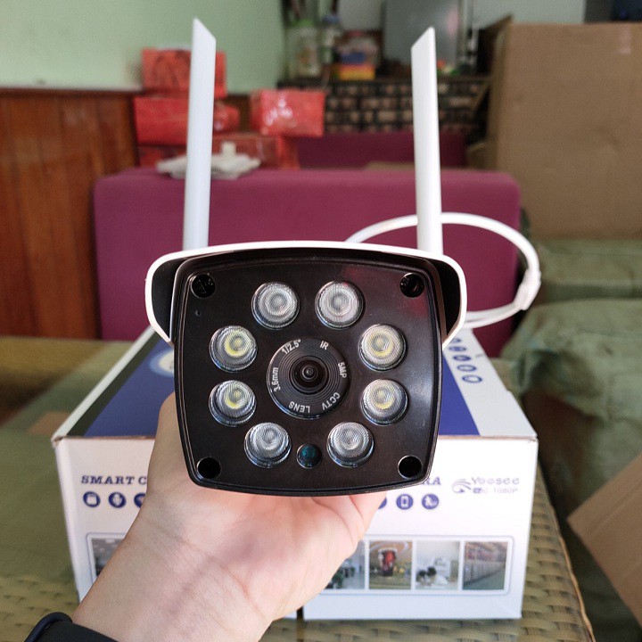 Camera yoosee ngoài trời 4 râu 36led 5.0Mpx quay quét 360 độ siêu nét, chịu nắng mưa, có màu ban đêm | BigBuy360 - bigbuy360.vn