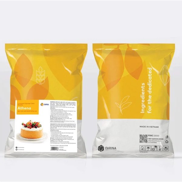 Bột trộn sẵn làm bánh bông lan Athena Farina