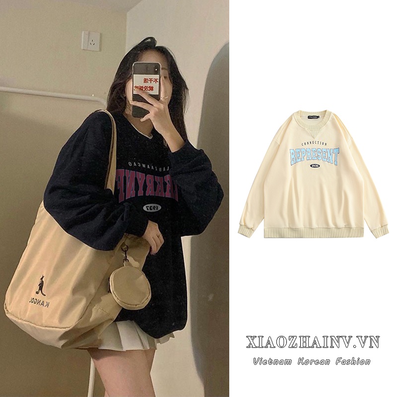 Áo Sweater Tay Dài Dáng Rộng In Chữ Phong Cách Hàn Quốc Retro Cho Nữ 3 Màu Tùy Chọn Xiaozhainv | BigBuy360 - bigbuy360.vn
