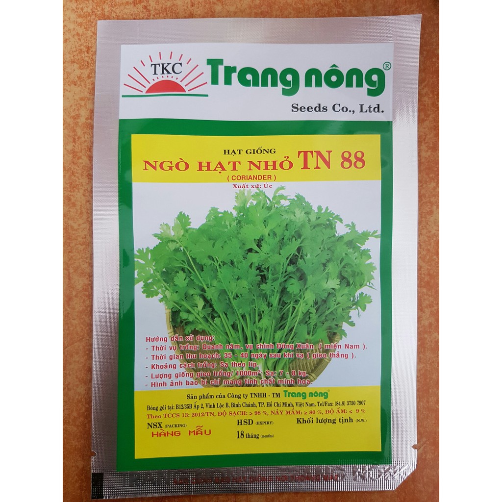 Hạt Giống Ngò Hạt Nhỏ Trang Nông 20gram
