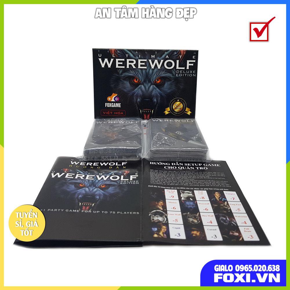 Boardgame Ma Sói Ultimate Deluxe 78 lá bản mềm-Werewolf Character-Việt Hóa-Siêu hay-ngầu lòi