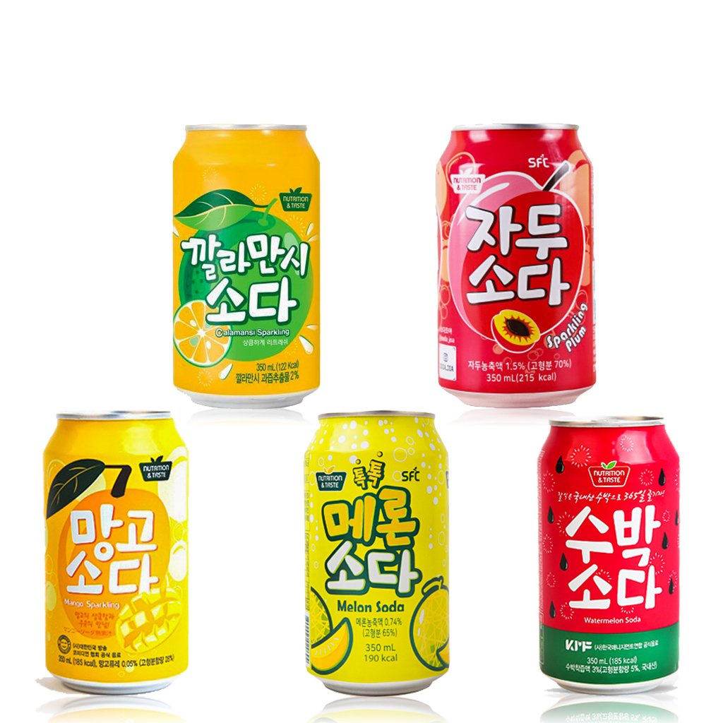 Nước Soda SFC Hàn Quốc lon 350ml 5 vị