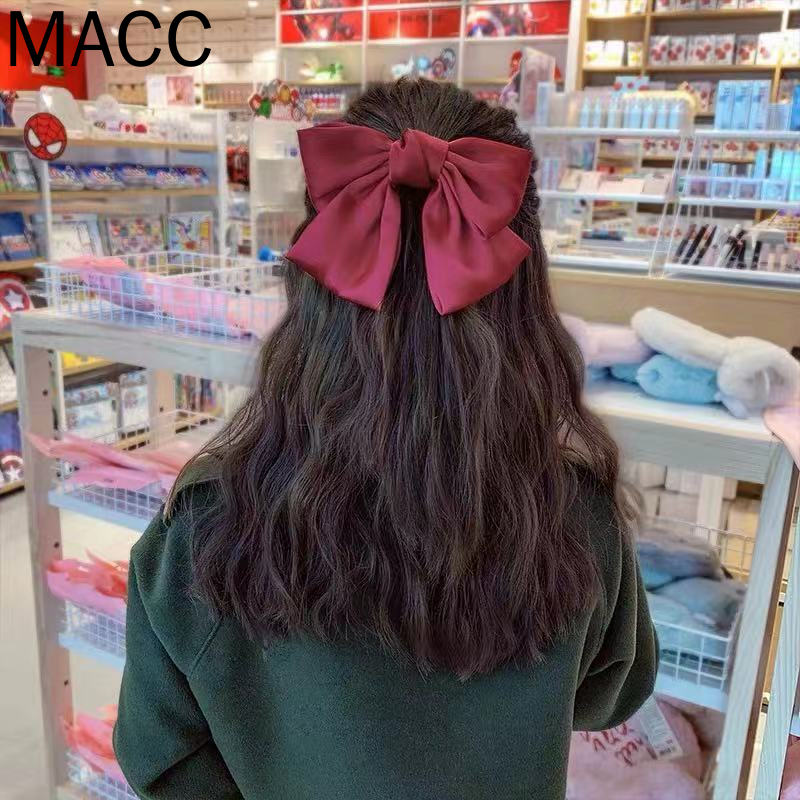 Kẹp tóc đính nơ lớn phong cách Hàn Quốc xinh xắn cho nữ