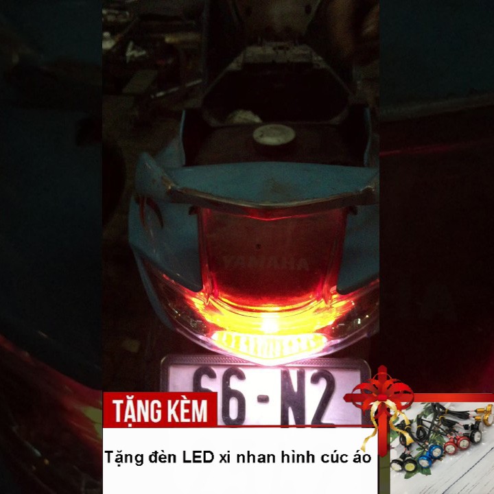 Đèn LED chớp hậu Silicon loại 48 Led cho ô tô, xe máy A234-KC3 - Tặng kèm đèn xi nhan cúc áo