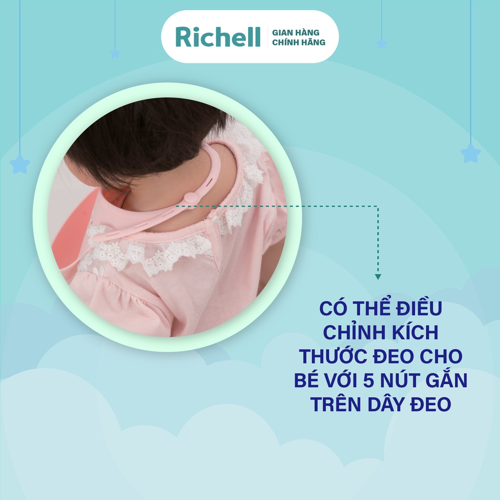 Yếm ăn dặm silicone RICHELL có máng hứng | Baby