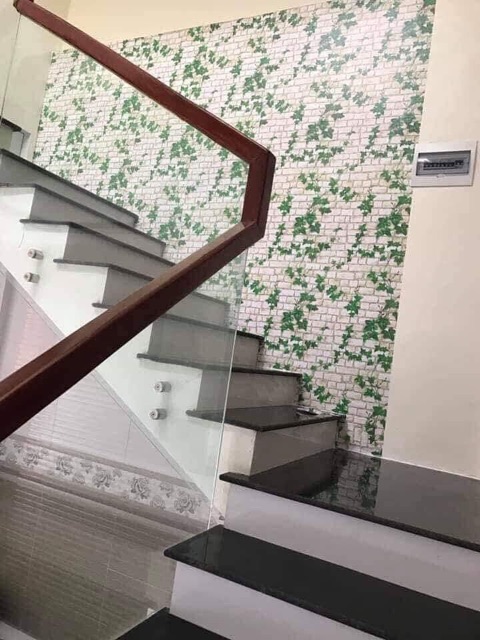 10m Giấy dán tường (decal cuộn) mã Giả gạch Dây leo [kèm ảnh thật khách dán]
