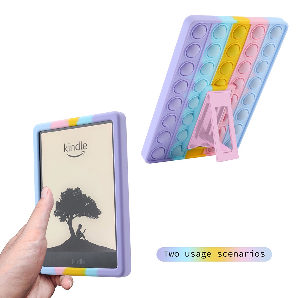 Ốp Điện Thoại Silicon Mềm Kèm Chân Đỡ Chữ Ký Cho Kindle Paperwhite 11th 2021 6.8 "M2L3EK M2L4EK