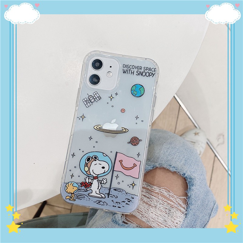 Ốp lưng đủ dòng Iphone 5G/6S/6 Plus/6S Plus/7G/8G/X/Xs/11/11 Pro/12/12 Pro/...Silicone trong hình Snoopy and Woodstock | BigBuy360 - bigbuy360.vn