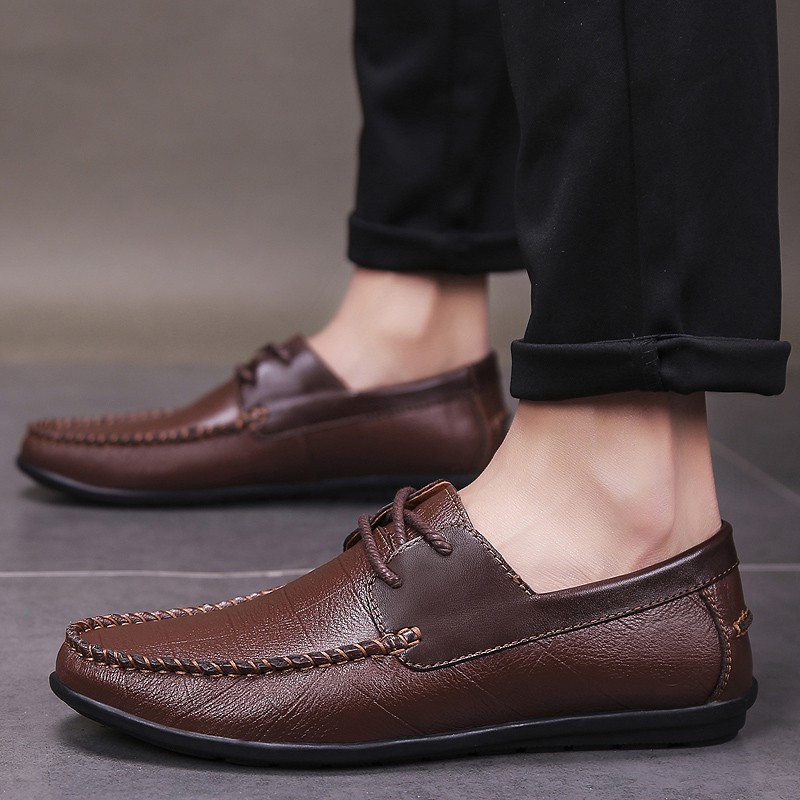 【Ready Stock】 Formal Shoes Men Elegant Handsome Genuine Cow Leather Business Driving Comfortable