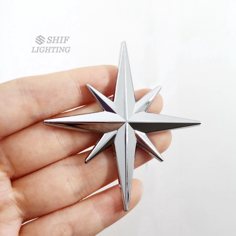 Miếng dán kim loại hình ngôi sao trang trí xe hơi