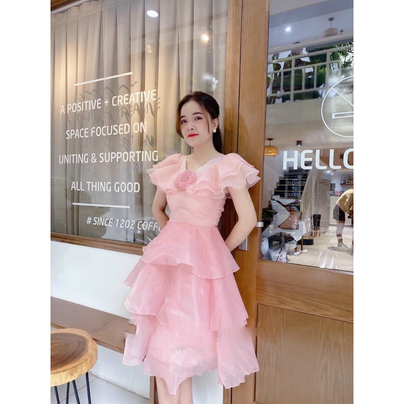 đầm xoè phồng bèo cực xinh