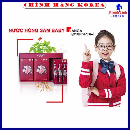 Nước Hồng Sâm Baby Trẻ Em SangA Chính Hãng Hàn Quốc, Hộp 30 gói