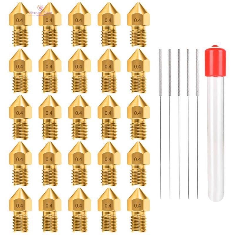 Đầu Phun Máy In 3 Đầu 0.4mm Mk8 25 3d Chất Lượng Cao