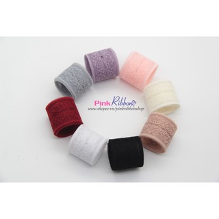Set 5M Ren lưới hoa nhiều màu cỡ 4cm, phụ liệu may mặc, phụ kiện tóc, nơ kẹp, nơ bờm, viền váy áo