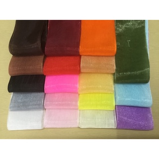 (2mét) Ruy băng voan bản 5cm - [nguyên liệu thủ công, phụ liệu handmade, may mặc]