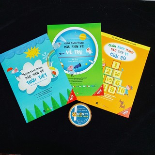 Sách - Combo Bộ Sách Tranh Khoa Học Đầu Tiên Của Bé (Bộ 3 Cuốn): Con Số + Vũ Trụ + Thời Tiết (kèm sách tặng)