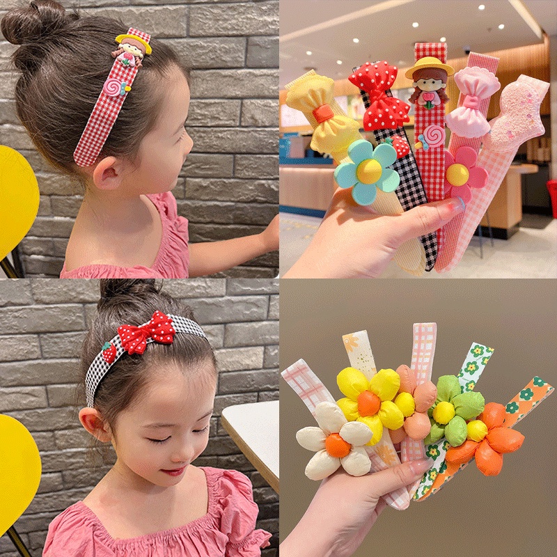 Băng Đô Cài Tóc Họa Tiết Hoa Thời Trang Cho Bé