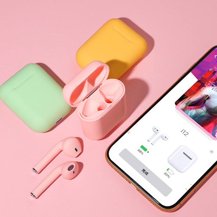 I12 TWS Tai Nghe Bluetooth Không Dây Móc Tai Cho Điện Thoại Xiaomi Samsung