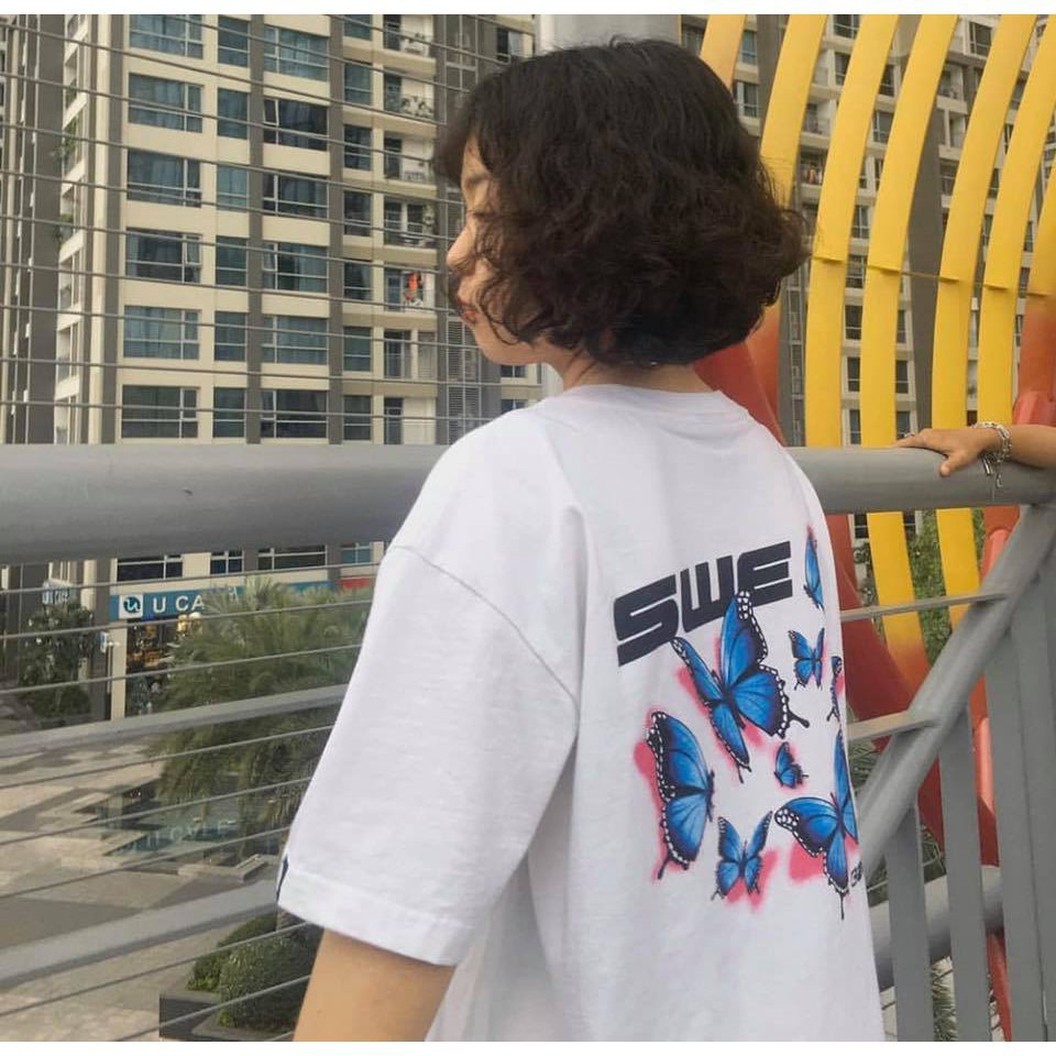 🌸Siêu Rẻ 💯 Áo thun tay lỡ SWE BƯỚM (unisex) oversize CHẤT ĐẸP CÓ FREESHIP | BigBuy360 - bigbuy360.vn