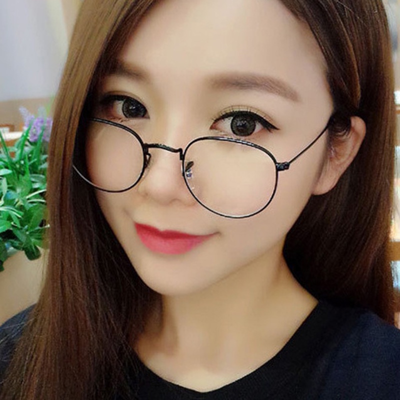Mắt Kính Gọng Tròn Lớn Bằng Kim Loại 3447 JP5