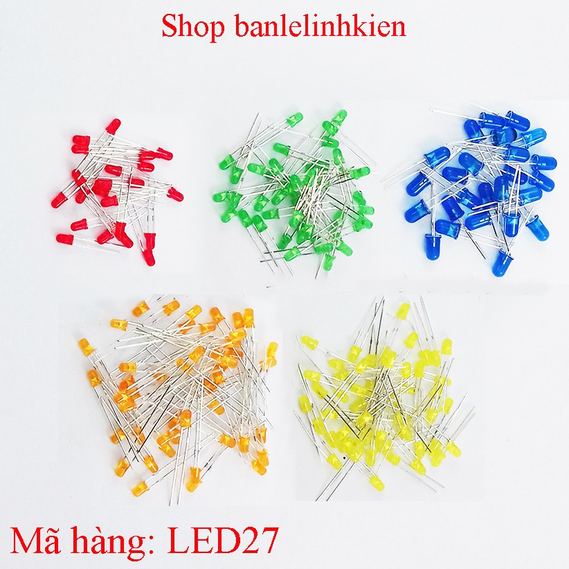 Led tròn phủ màu các loại đường kính 3mm 5mm