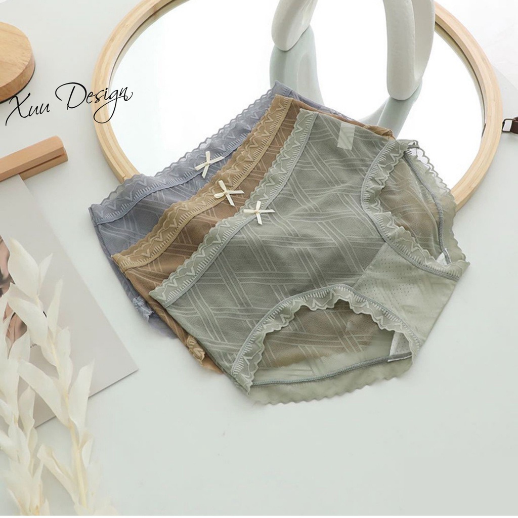 Quần lót nữ ren cao cấp XUU, thiết kế đơn giản nhẹ nhàng, mềm mại QC81