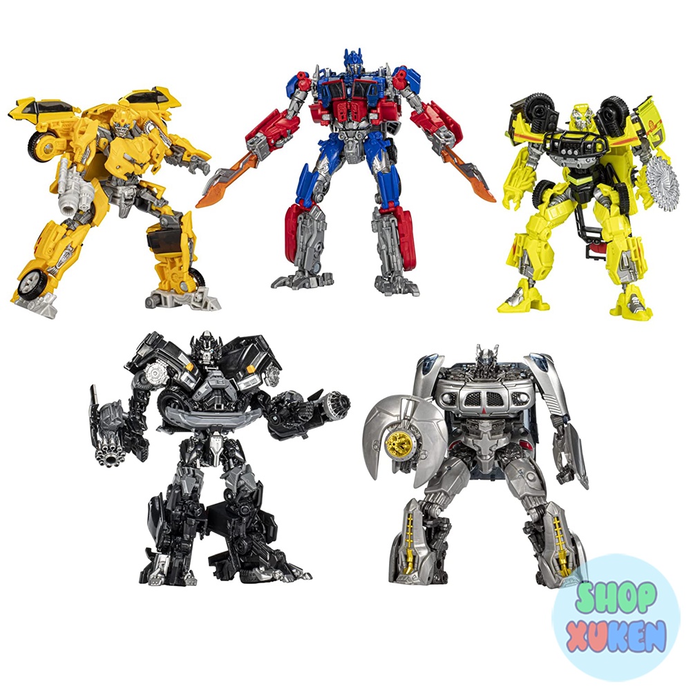Mô Hình 5 Autobot Ironhide, Bumblebee, Optimus Prime, Autobot Ratchet, and Autobot Jazz Transformers Movie - Shopxuken