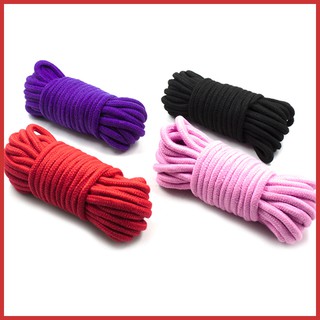 Dây cotton cuộn 10m đen đỏ hồng tím