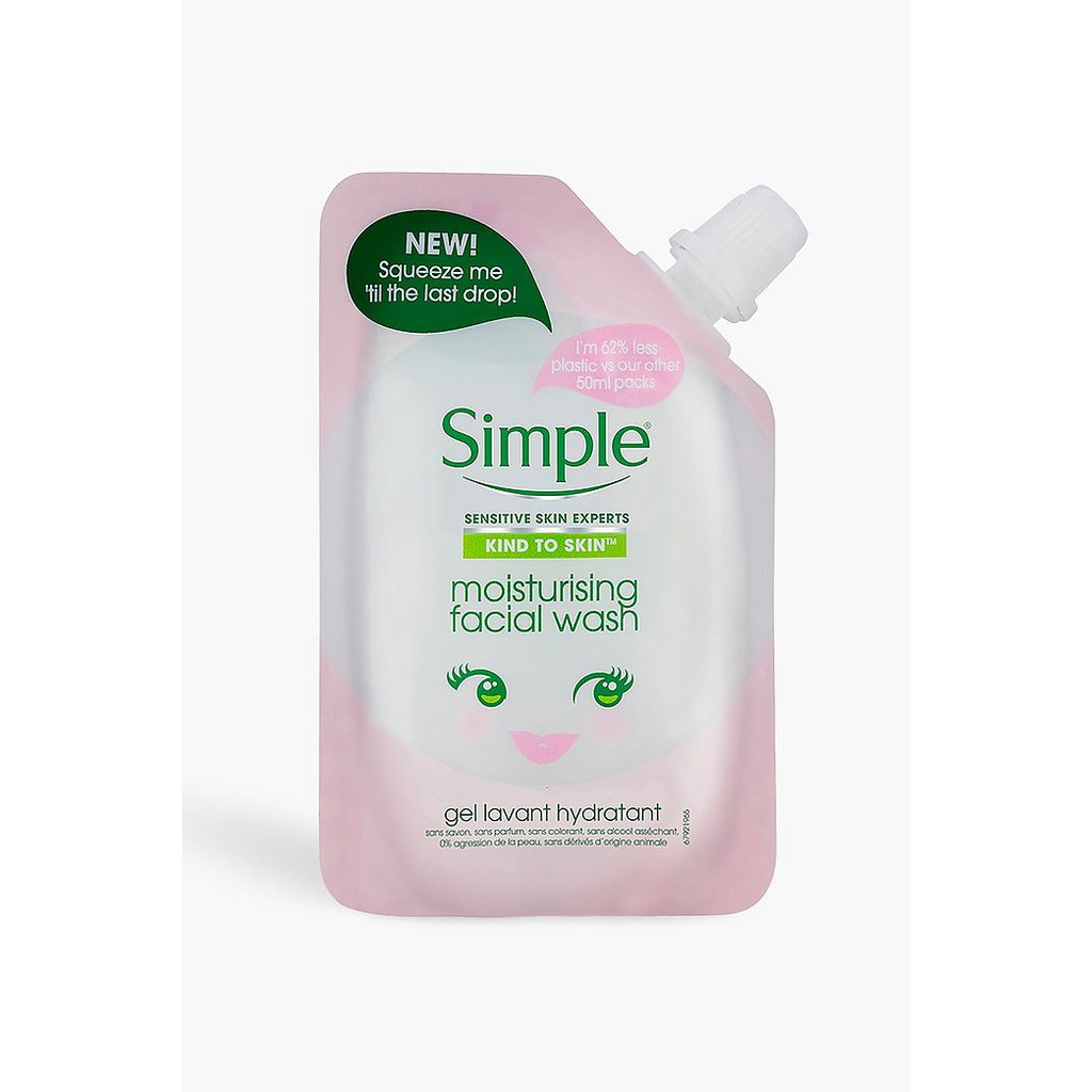 [TOP 1 SHOPEE] Sữa rửa mặt cho da khô Simple Moisturising Facial Wash (Bill Anh) | BigBuy360 - bigbuy360.vn