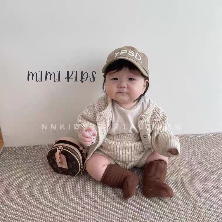 Tất vớ trơn cao cổ phong cách Hàn Quốc chống trơn trượt cho bé Mimi Kids T01