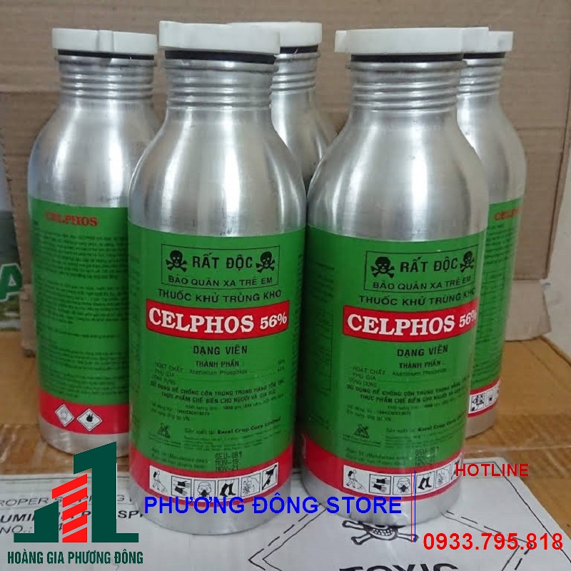 Thuốc khử trùng kho Celphos 56% chai 334 viên