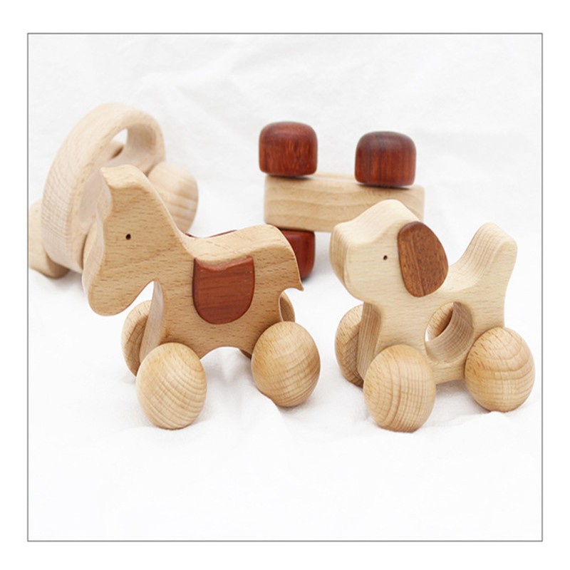 Xe Đồ Chơi Thủ Công Bằng Gỗ Cho Bé