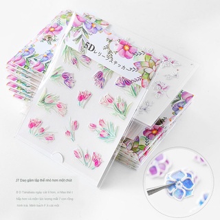 Sticker nail Miếng dán móng tay hoa 5D