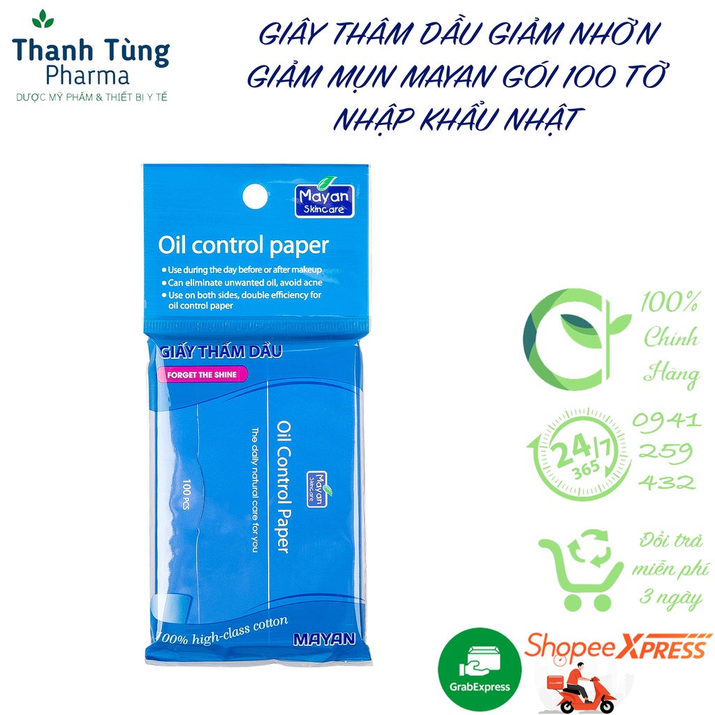 Giấy Thấm Dầu Mayan Oil Control Paper 100 tờ / gói