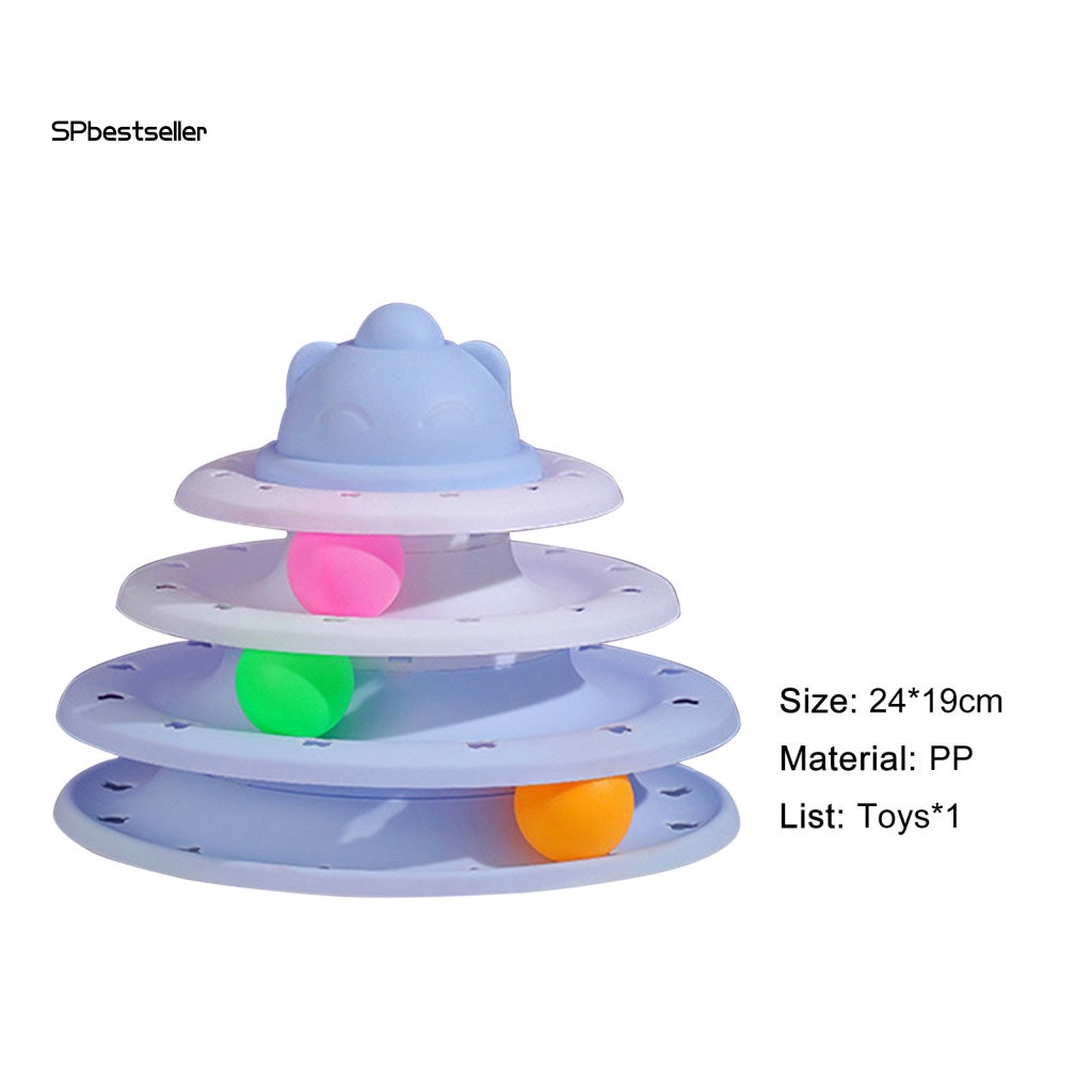 Đồ Chơi Tháp Bóng Lăn Rèn Luyện Trí Thông Minh Trong Nhà Cho Mèo Cưng