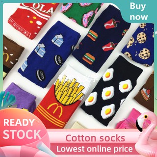 Vớ Cotton Thoáng Khí In Họa Tiết Hoạt Hình Phong Cách Hàn Quốc Thời Trang Cho Nữ