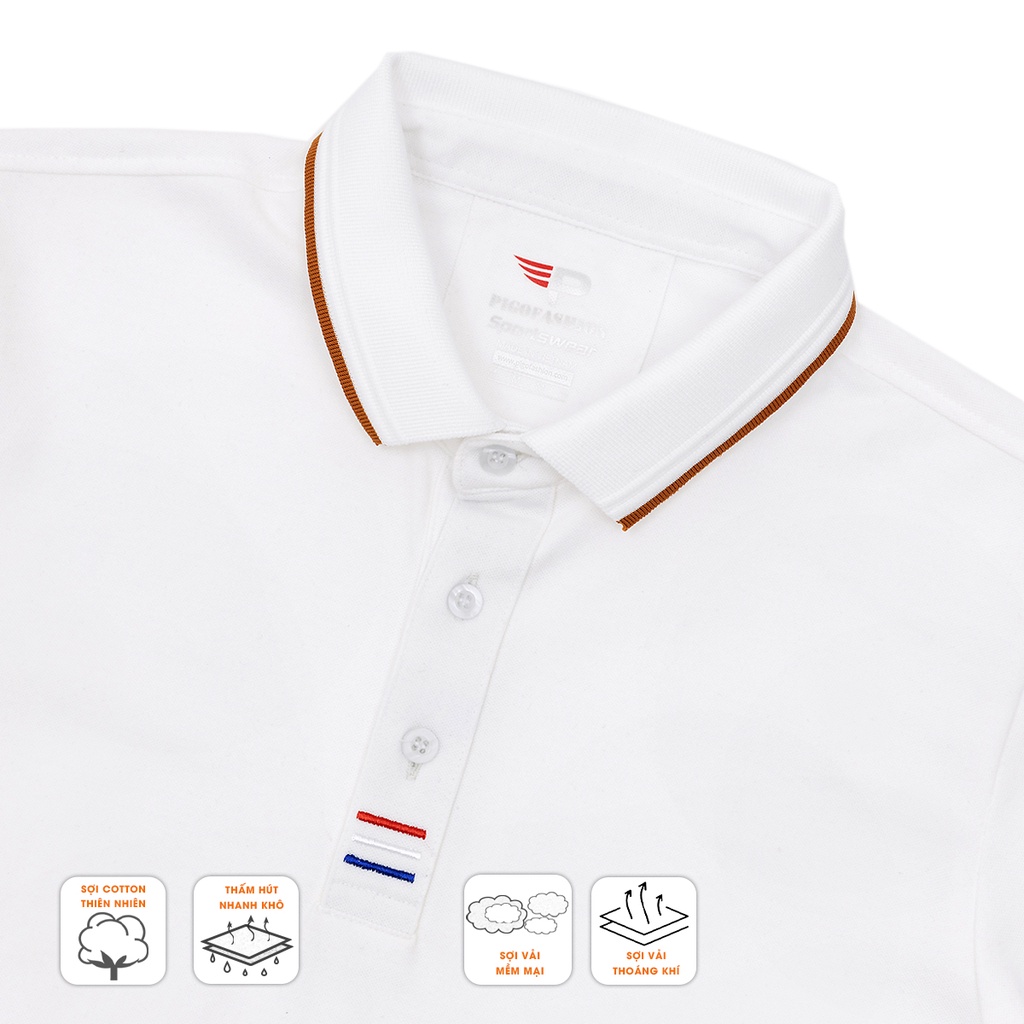Áo thun dài tay có cổ họa tiết cổ áo, phối bo tay giữ dáng, vải mềm mịn thoáng mát SPMADT09 PigoFashion