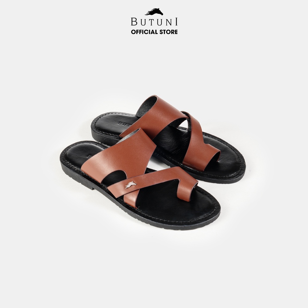 Dép xỏ ngón da thật Butuni Lively Sandal - Nâu