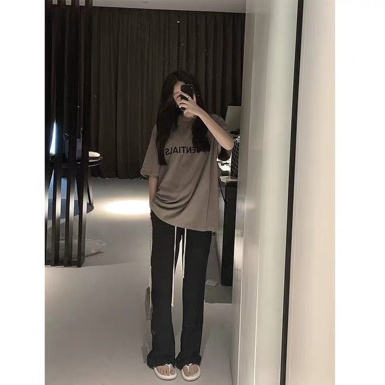 ÁO THUN TAY LỠ UNISEX IN HOT TREND CHỮ ESSENTINAL