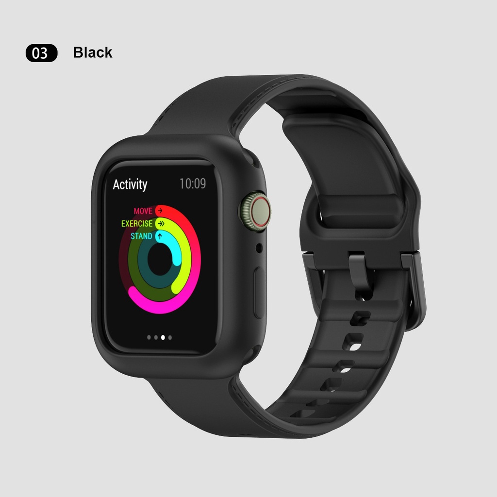 Bộ Dây Đeo + Vỏ Bọc Bằng Silicone Mềm Cho Đồng Hồ Thông Minh Apple watch 45mm 41mm 44mm 40mm 38mm 42mm 7 SE 6 5 4 3 SE