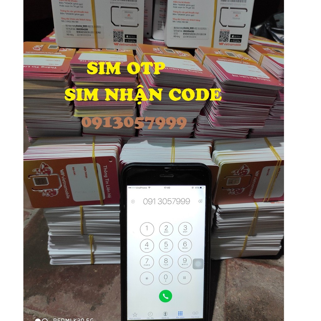 Sim vietnamobile tạo fb, zalo, shope, sen, lad ... Nghe gọi vào mạng.