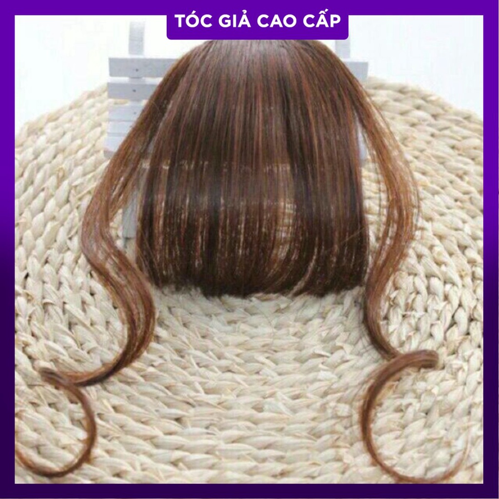 Tóc mái thưa pas xoăn hình thật