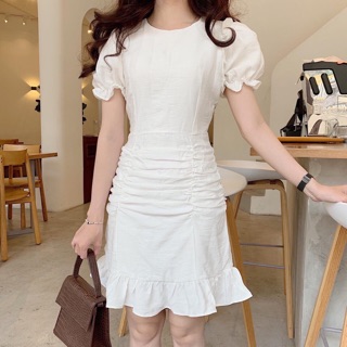 Đầm nhúng hai bên kèm hình thật